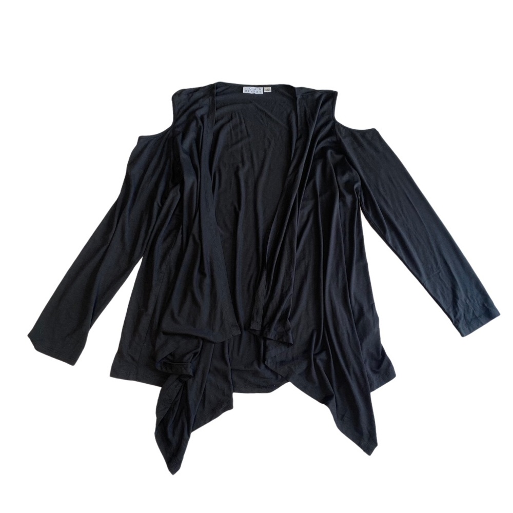 Joan Rivers NWOT black cold shoulder cardigan